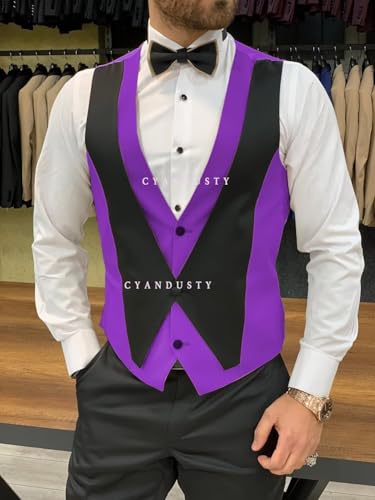 Wedding Tuxedo for Men Groom 3 Pieces Mens Suit Set Slim Fit Vest Pants Set One Button Blazer Peak Lapel Suit Men3