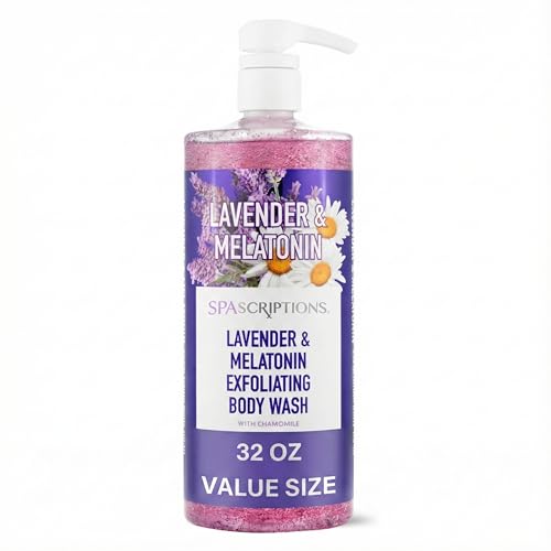 SpaScriptions Lavender & Melatonin Exfoliating Body Wash – 32 fl oz