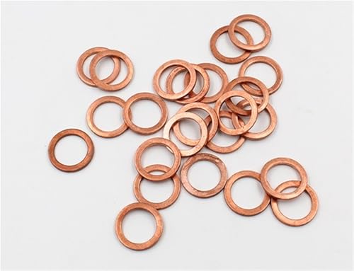 Lkq-������ Thickness 1/1.5/2mm M5 M6 M8 M9 M10 M12 M14 M16 M18 M20 T3 Copper Washer O-ring Marine Gasket Flat Seal Ring�C �������肵�Ă��đϋv