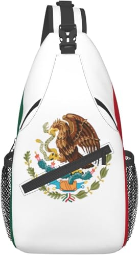 Mochila bandolera unisex negra para senderismo