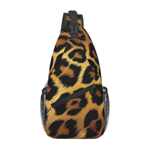 Leopard Print Sling Backpack Unisex Crossbody Chest Bag Shoulder Chest Bag For Women Men Hiking Travel