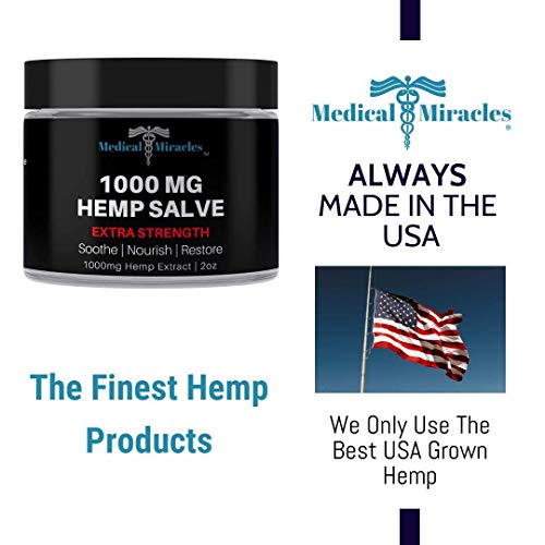 Medical Miracles Hemp 1000 Mg Extra Strength Healing Salve Ideal for Hips, Joints, Neck, Back, Elbows, Fingers, Hands, and Knees Made in USA - Image 6