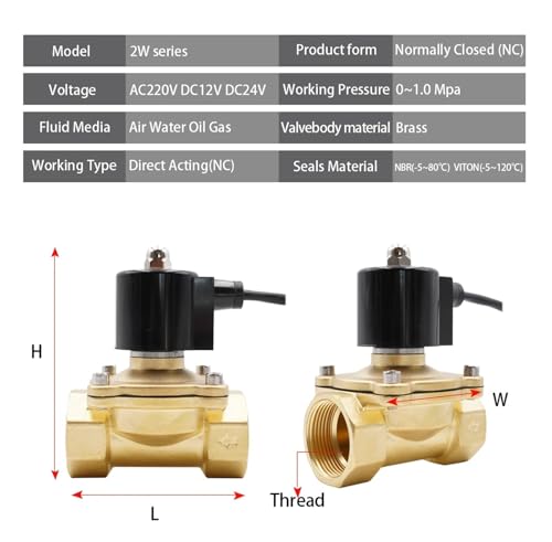 Électrovanne normalement fermée 1" AC 220V étanche pour circuit d'eau