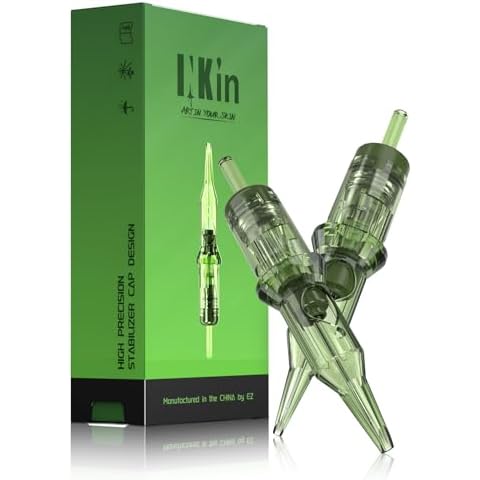 INKin REVO Tattoo Cartridge Needles, Professional Tattoo Needles With Re-Define Precision #12 Standard 0.35mm Round Liner 9RL, Upgraded Design Durable Needle Cartridges for Tattooing 20Pcs(R1209RL) Cover