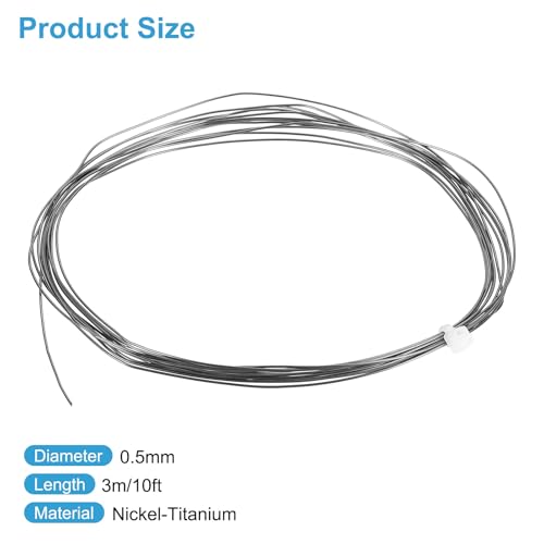 Fil en nitinol à mémoire de forme 70° haute résilience pour bricolage