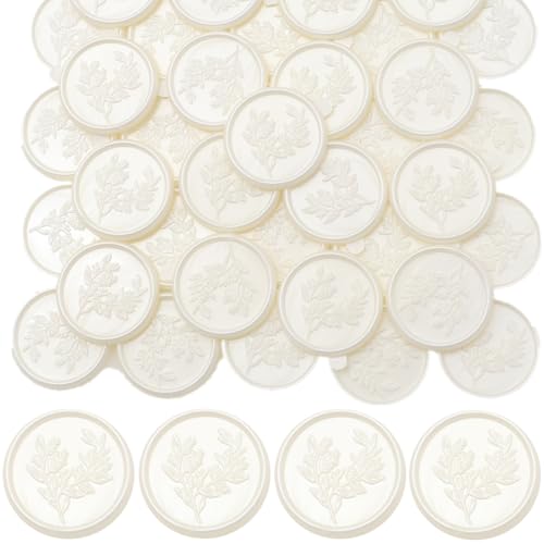 Lista de Ceras adhesivas disponible en línea para comprar. 42 ONWINPOR Pegatinas de sellado de cera de eucalipto, 50 pegatinas autoadhesivas Prosecco blanco perla selladora de cera redonda para boda (blanco eucalipto)