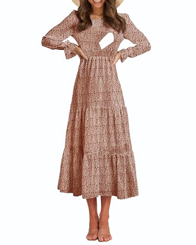 CzzzyL Nursing Dress Flounces Long Sleeve