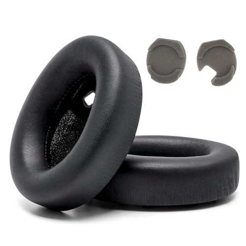 Almohadillas de repuesto compatibles con auriculares inalámbricos Sony WH-1000XM4, con piel de proteína suave y espuma viscoelástica, piezas de reparación de almohadillas para auriculares (negro)