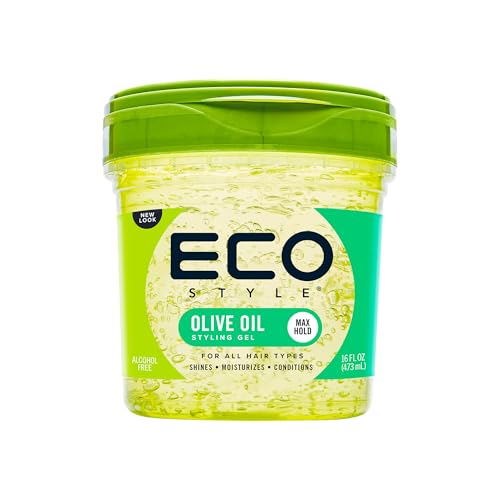 Eco Style Olive Oil Eco Styler Hair Gel Hydrate and Style Alcohol-Free Green 473 ml (Pack of 1)