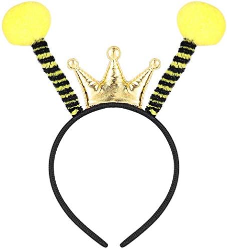 BinaryABC Halloween Bee Headband & Antenna Ball Headband