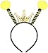 BinaryABC Halloween Bee Headband,Halloween Antenna Ball Headband,Halloween Costume Assesories