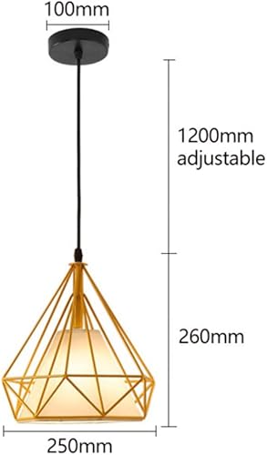Miniatura 7 de Lámpara colgante moderna de hierro forjado jaula colgante vintage industrial lámpara colgante de techo E26 Retro loft comedor restaurante bar
