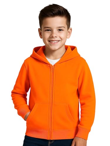 Image of HILEELANG Boy Hoodie Sweatshirt Zip-Up Cotton Casual Pocket Jacket Spring Fall Clothes