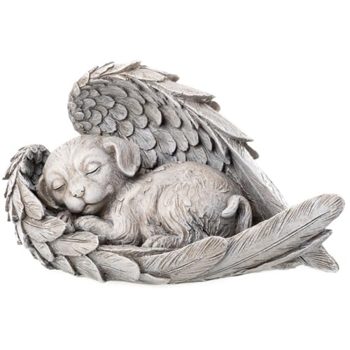 Novaliv Décoration funéraire pour chien - Gris - 22 x 13 x 13 cm - Décoration funéraire - Pour cimetière - Décoration funéraire - Croix pour tombe - Décoration funéraire - Décoration funéraire de