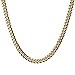 JovJewelry Mens Cuban Link Chain Necklace Bracelet Heavy Duty 18K Gold Plated Stainless Steel Metal Chain Necklace Width 6/8/10/12/15/18mm with Design Buckle Fashion Jewelry (30inches Necklace, Gold 6mm wide)