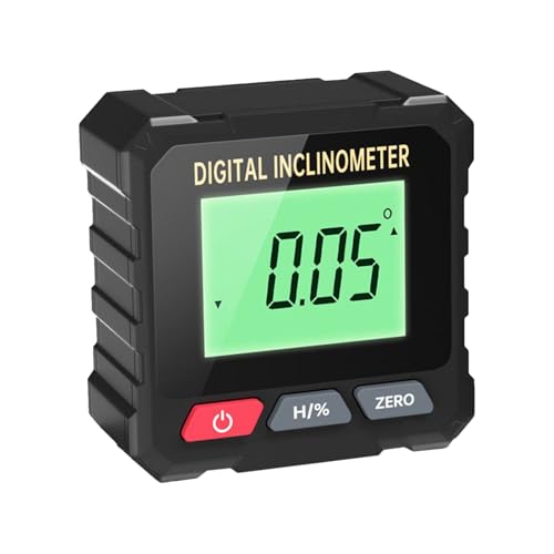 Inclinómetro digital – Herramienta de medición de ángulo lateral con luz de fondo, calibre magnético para trabajos de madera de precisión, golf, renovación del hogar, instalación de puertas y ventanas
