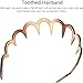 Vintage High Cranium Headbands for Women, U Shape Fashion Reversible Tooth Hair Comb Headband Non Slip, Reverse Korean Voluminous Headband with Teeth for Teen Girls Gifts(2Pcs-A)