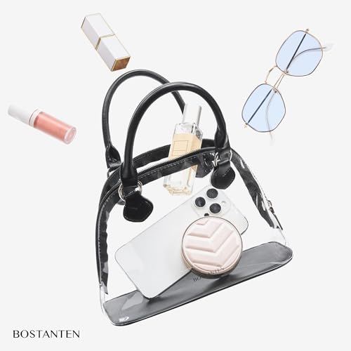 Image of BOSTANTEN Clear Bag for Stadium Approved Crossbody Purse Handbags for Concerts Sports Events