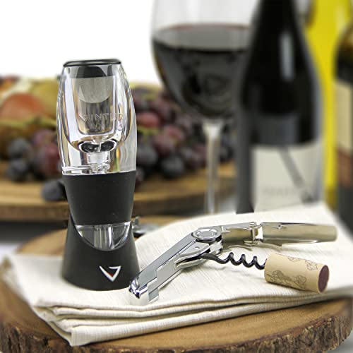 Vinturi Red Wine Aerator Includes Base Enhanced Flavors With Smoother Finish, Black #TOP2
