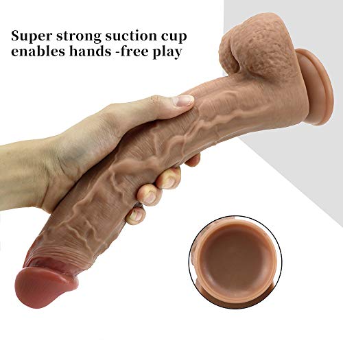 Dildo silicone grand format 32 cm violet pour comblement - 4