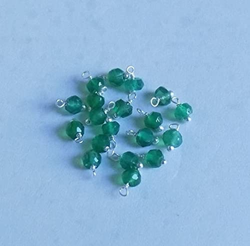 Perles en onyx vert et fil argenté LKBEADS pour fabriquer un cadeau fait main inoubliable