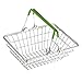 B Blesiya Mini cesta de la compra cesta de la compra, cesta de rejilla, casa de muñecas, muebles, de metal, verde, S