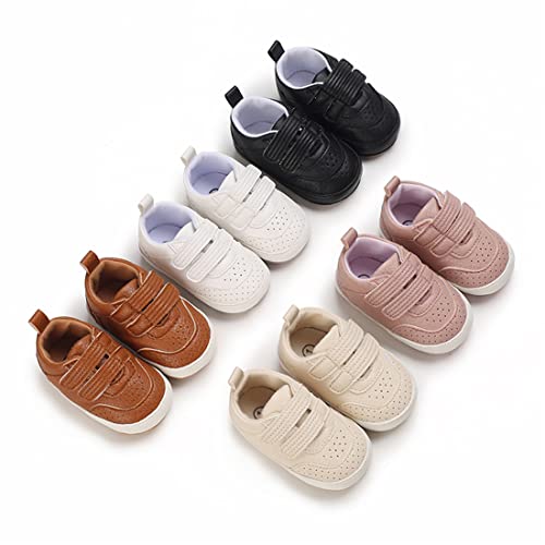 Image of E-FAK Baby Shoes Boys Girls Infant Sneakers Non-Slip Rubber Sole Toddler Crib First Walker Shoes