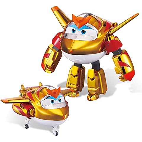 Super Wings EU750231 Golden Character Easy Transformation Preschool Kids Gift Toys for 3+ Year Old Boys Girls, Gold, 5" Cover