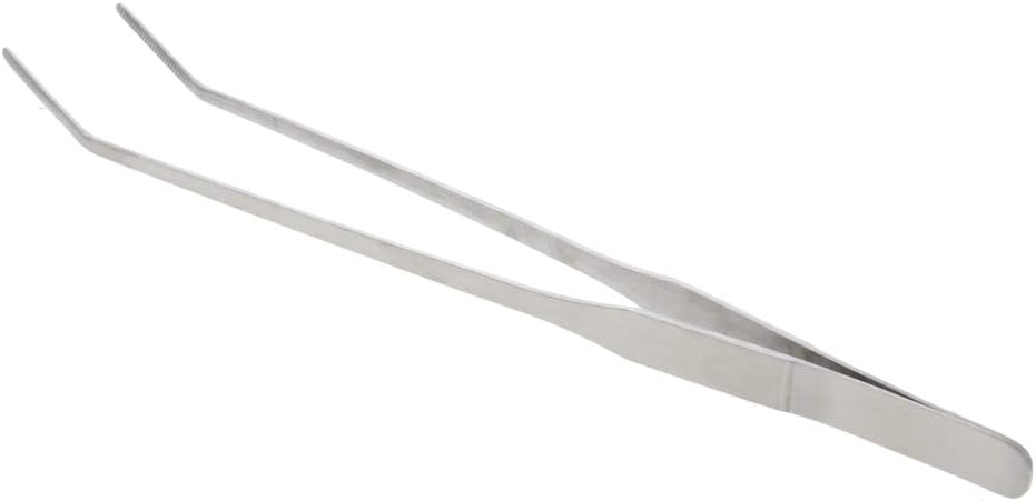UtoolmartStainless Steel Aquarium Plant Curved Tweezer Clip 27cm Length for Fish Tank 1pcs