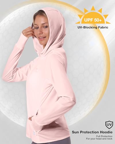 CAMELSPORTS Women UPF 50+ Athletic Jacket Sun Protection Long Sleeve Hiking Shirts Lightweight Outdoor Hoodie with Pocket4