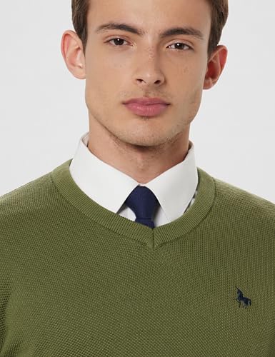 Image of Van Heusen Men's Luxury Sports Regular Fit Full Sleeve Crew Neck Sweater | Sophisticated Flair | Super Premium Fabric