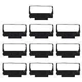 Hemobllo 10 Cintas de Tinta ABS para Impresora Matricial Cinta de Repuesto para Caja Registradora Erc30/34/38 Compatible Tm-U220 U230 U210 U370 U300C Color Púrpura Pack 10 Unidades