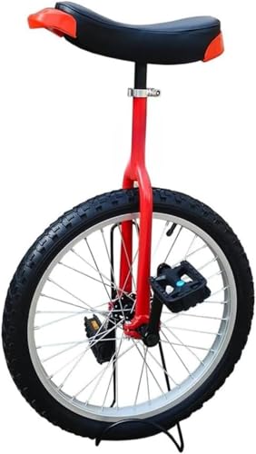 Zdaqian 一輪車 インチスポーツ シングルホイール 単輪自転車 大人用 12-24 インチ競技用 ヘビーデューティー男性 背の高い人のためのの大人の一輪車 (レッド,24 寸)