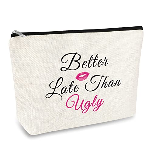 Funny Female Makeup Bag Coworker Gifts Best Friend Friendship Gifts Cosmetic Bag for Women Novelty Prank Gift Boss's Day Christmas Birthday Gift for Colleague Friend Sister BFF Travel Toiletry Bags