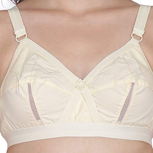 Image of Fashiol Women's-Girls Cotton Non Padded Non Wired Minimizer Bra Perf Multicolor 36D