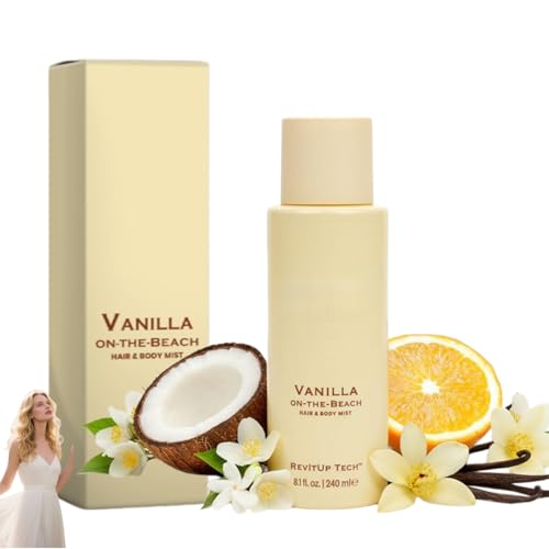 JohSahn Ballavite Vanilla on the beach hair and body mist Vanilla & Coconut Body Fragrance Spray For Women Long-Lasting Hydrating Perfume Mist (1 pc)