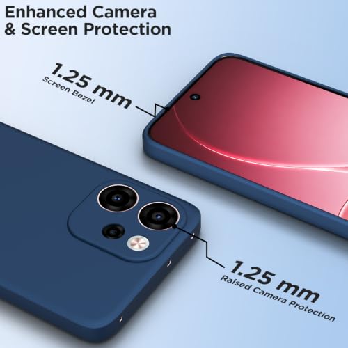 Image of Outlouders Back Cover for Oppo Reno 15F 5G | Camera Protection | Durable Soft Matte Silicone Bumper Case (Blue)