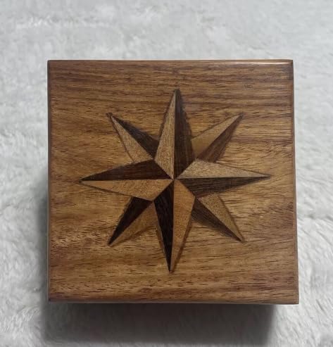 Brújula Vintage de Latón con Caja de Madera – Regalo Náutico Marítimo Coleccionable de Navegación miniatura 3