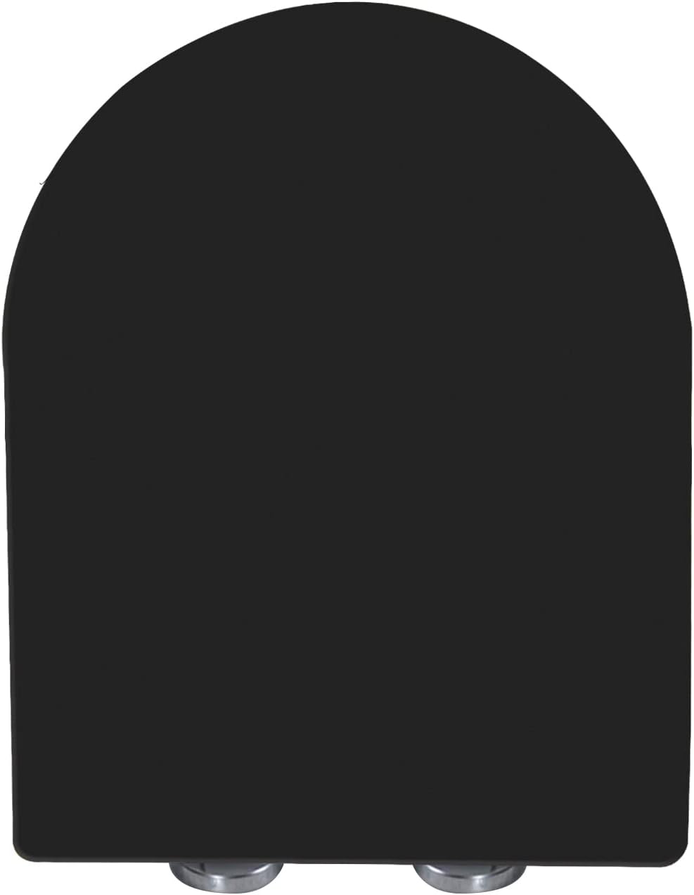 WinZo PP080B-A U Shape Toilet Seat Soft Closing Quick Release Plastic PP Top Easy Installation, Glossy Black