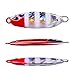 10G / 15G / 20G / 30G / 40G / 50G Small Shore Feather Hooks Baits Flat Body Fast Rotating Metal for Bass Trout Fishing (Color : Jigging Lure 13-03, Size : 50G)