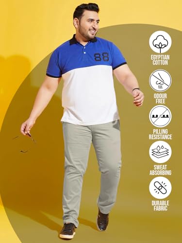 Image of Bigbanana Plus Size Men's Regular Fit Solid Trousers