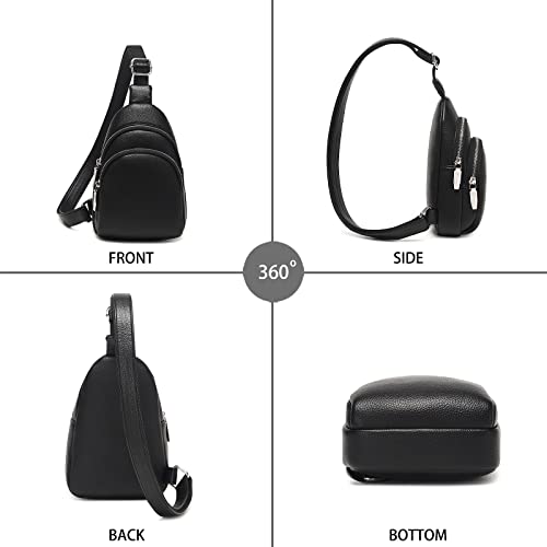 Eslcorri Small Crossbody Sling Bag For Women Trendy - Fashionable Fanny Packs Vegan Leather Chest Belt Bum Bag Anti Theft Crossbody Sling Purse For Women For Travel Sport Camping #TOP5