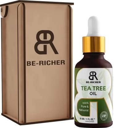 BE-RICHER Tea Tree Essential Oil, 100% Natural & Pure, For Acne, Pimples, Scars, Skin, Face, Hair Fall care Dandruff & Aromatherapy (30 ml)