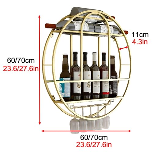 Casier à vin mural avec support verres 60x60cm pour bouteilles - 7