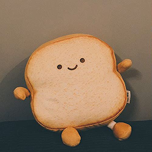 Brinquedo de pelúcia de pão torrada, pelúcia infantil fofa, travesseiro de fatia de pão brinquedos d