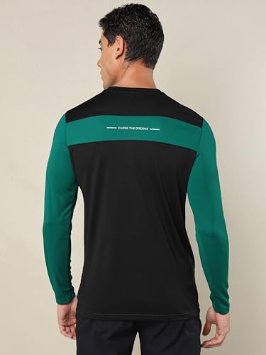 Image of TECHNOSPORT Men Polyester Slim Fit T-Shirt - (P725 P) Pack of 1