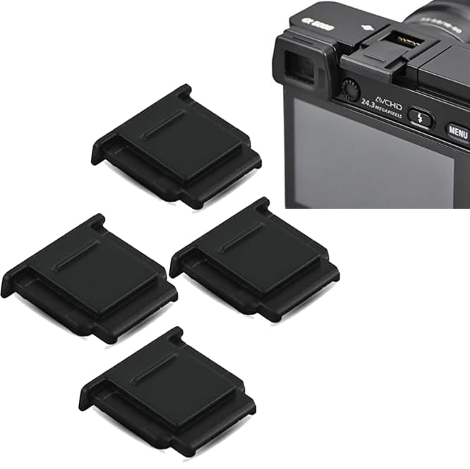 4Packs Camera Hot Shoe Cover Protector Cap for Sony Metal Protective Cover A6000 A6600 A6300 A7R2 A7M3 hot Shoe Cover, mirrorless Camera A7III 6400 A7C ZV-E10 Protective Cover