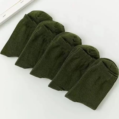 10 Pairs Men Sock Thin Ankle Socks Cool soft Crew Socks (Army Green)4