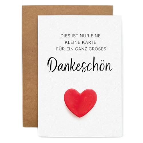YISCOKO Dankeschön Geschenke-1 PC Dankeskarten 10.5 * 15cm(mit Umschlag aus Kraftpapier und goldene fkleber) Danke Karte Erzieherin Dankeschön Karte für Familie Freunde Kollege