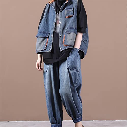 Moda de estilo calle con este chaleco sin mangas suelto para mujer 4